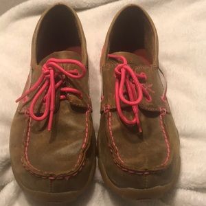 Women's Twisted X Neon Pink Driving Moccasins